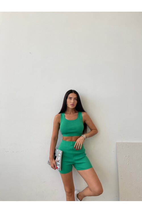 Crop Tayt Triko Takım