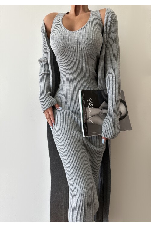 Hırka Elbise Triko Takım