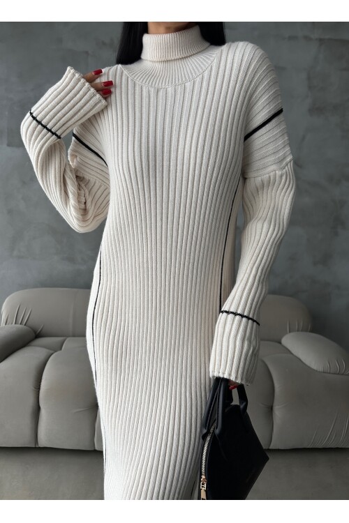 Turtleneck Knit Dress