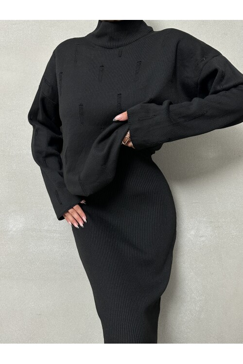 Elbise Kazak Triko Takım