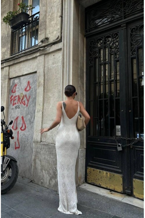 Cross Waist Detail Knitwear Dress