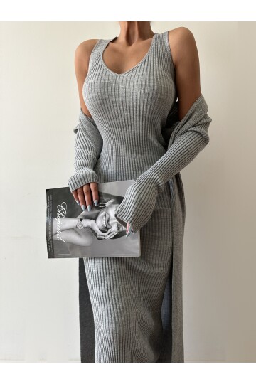 Hırka Elbise Triko Takım