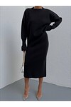 Crew Neck Skirted Knitwear Set