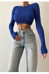 Crew Neck Knitwear Crop