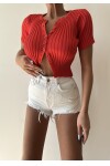 Buttoned Short Cardigan