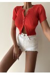 Buttoned Short Cardigan