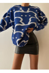 Crew Neck Patterned Knitwear Sweater