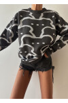 Crew Neck Patterned Knitwear Sweater