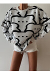 Crew Neck Patterned Knitwear Sweater