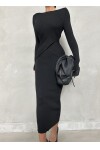 Cross Waist Detail Knitwear Dress