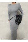 Cross Waist Detail Knitwear Dress