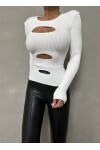 Low-cut Knitwear Crop