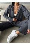 Cardigan Trousers Double Knitwear Set