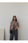 Kısa Kollu Crop Hırka