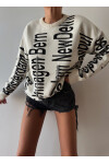 Text Detailed Knitwear Sweater