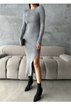 Slit Detailed Knitwear Dress