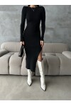 Slit Detailed Knitwear Dress